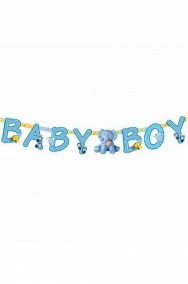 Striscione nascita bambino baby boy azzurro