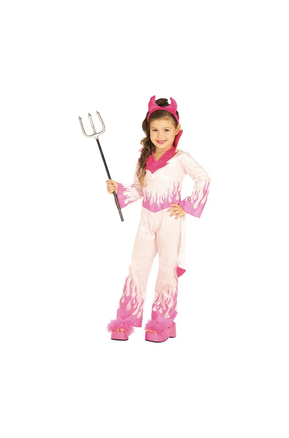 costume halloween da diavola bambina diavoletta rosa