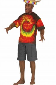 T-shirt multicolore stile hawaiiano giamaicano