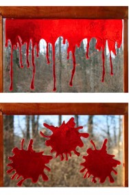 Decorazione Halloween da finestra pacchetto chiazze di sangue gel