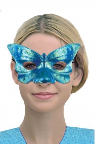 Maschera di carnevale veneziano azzurra riflettente
