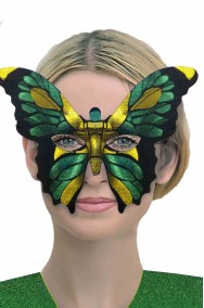Maschera di carnevale verde farfalla