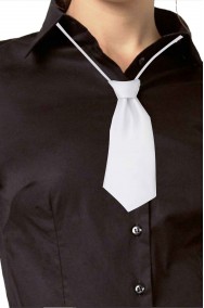 Cravattina bianca da donna cravatta annodata con elastico