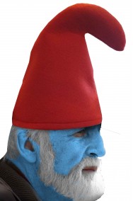 Cappello rosso grande puffo a punta