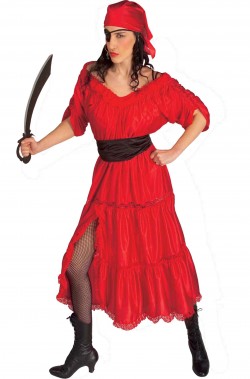 Vestito da piratessa black sails rosso