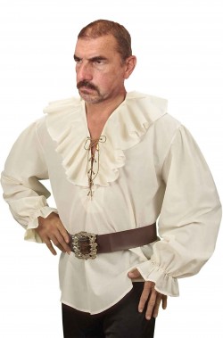 Camicia Cotone Lino Leonardo Carbone Camicia Da Pirata Artur Con Colletto Camicia Pirata Medievale