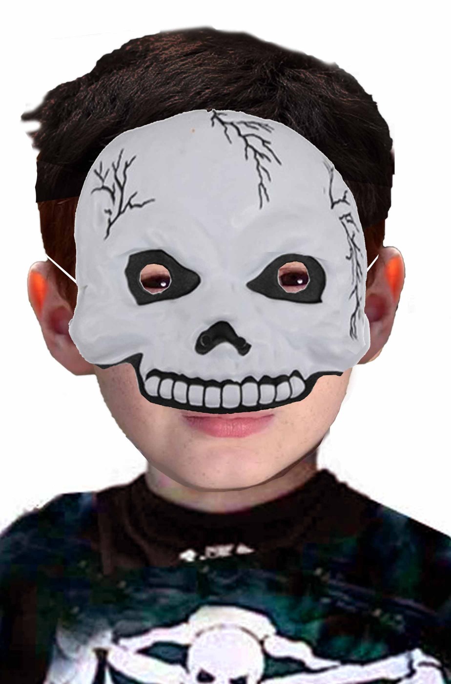 Maschera Halloween economica da teschio per bambino