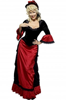 Vestito da dama vittoriana dell'800