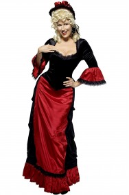 Vestito da dama vittoriana dell'800