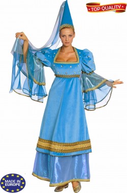 Vestito fata turchina o dama nobildonna medievale