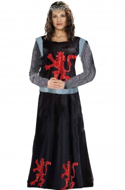 Vestito di carnevale dama medievale castellana inglese