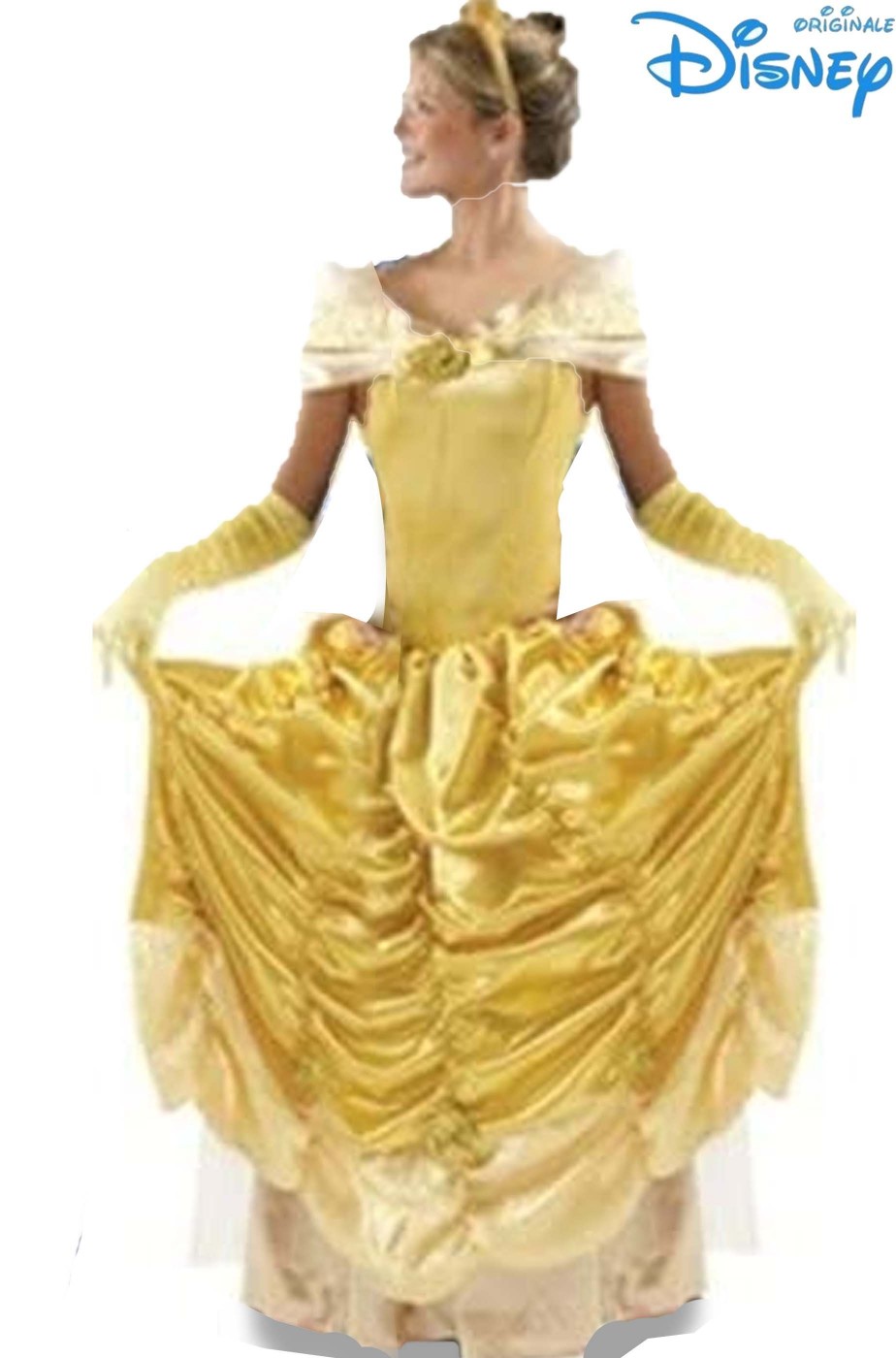 per Feste di Halloween Costume da Principessa Belle di Bellezza e la Bestia Travestimento da Principessa 