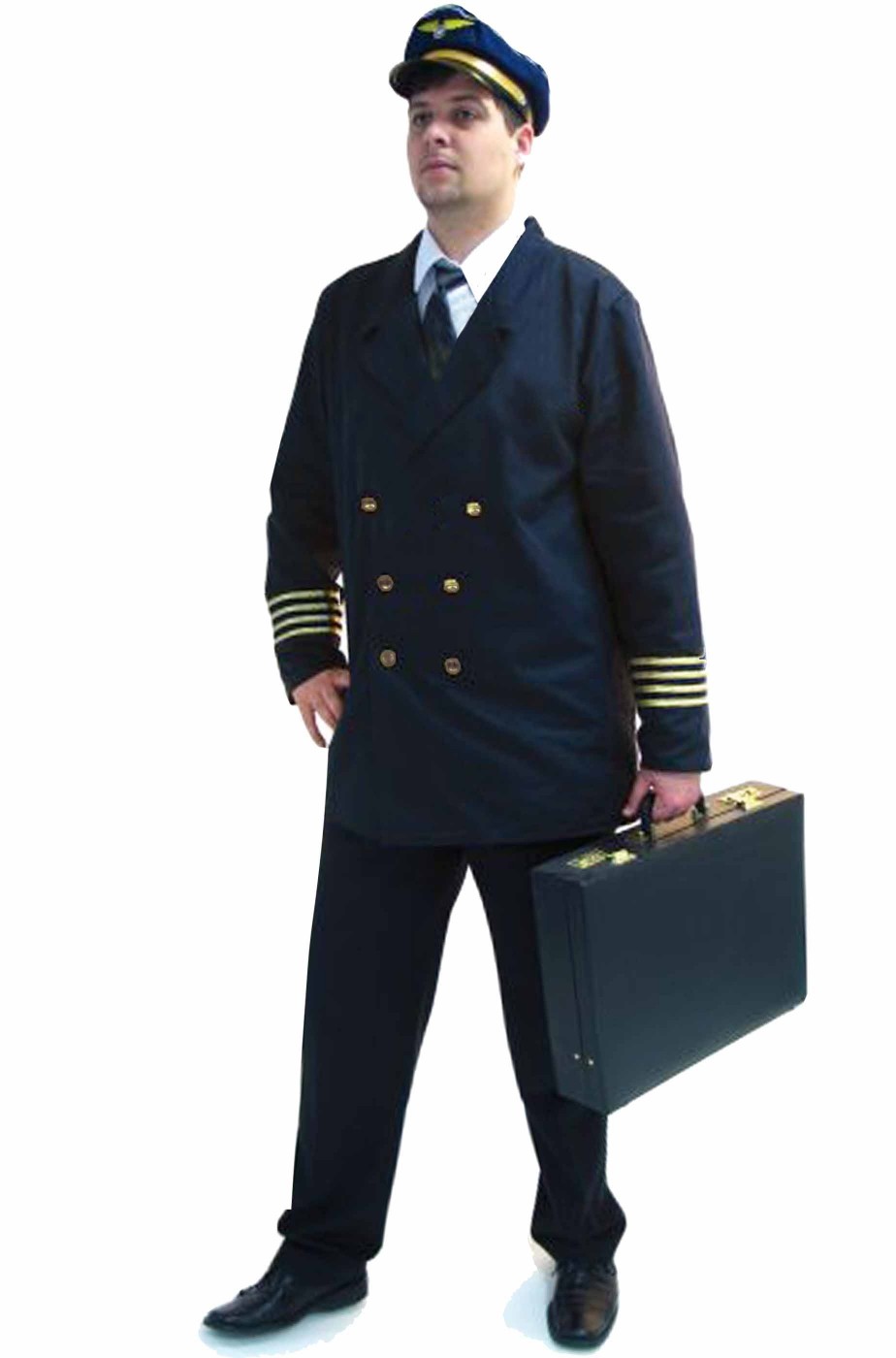Vestito di carnevale uniforme da pilota di linea