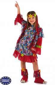 Vestito carnevale bambina figlia dei fiori anni 70