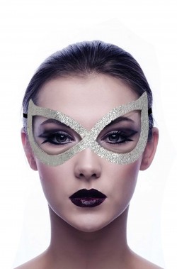 maschera di carnevale color argento da occhi
