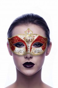 Maschera di carnevale veneziano donna Mozart
