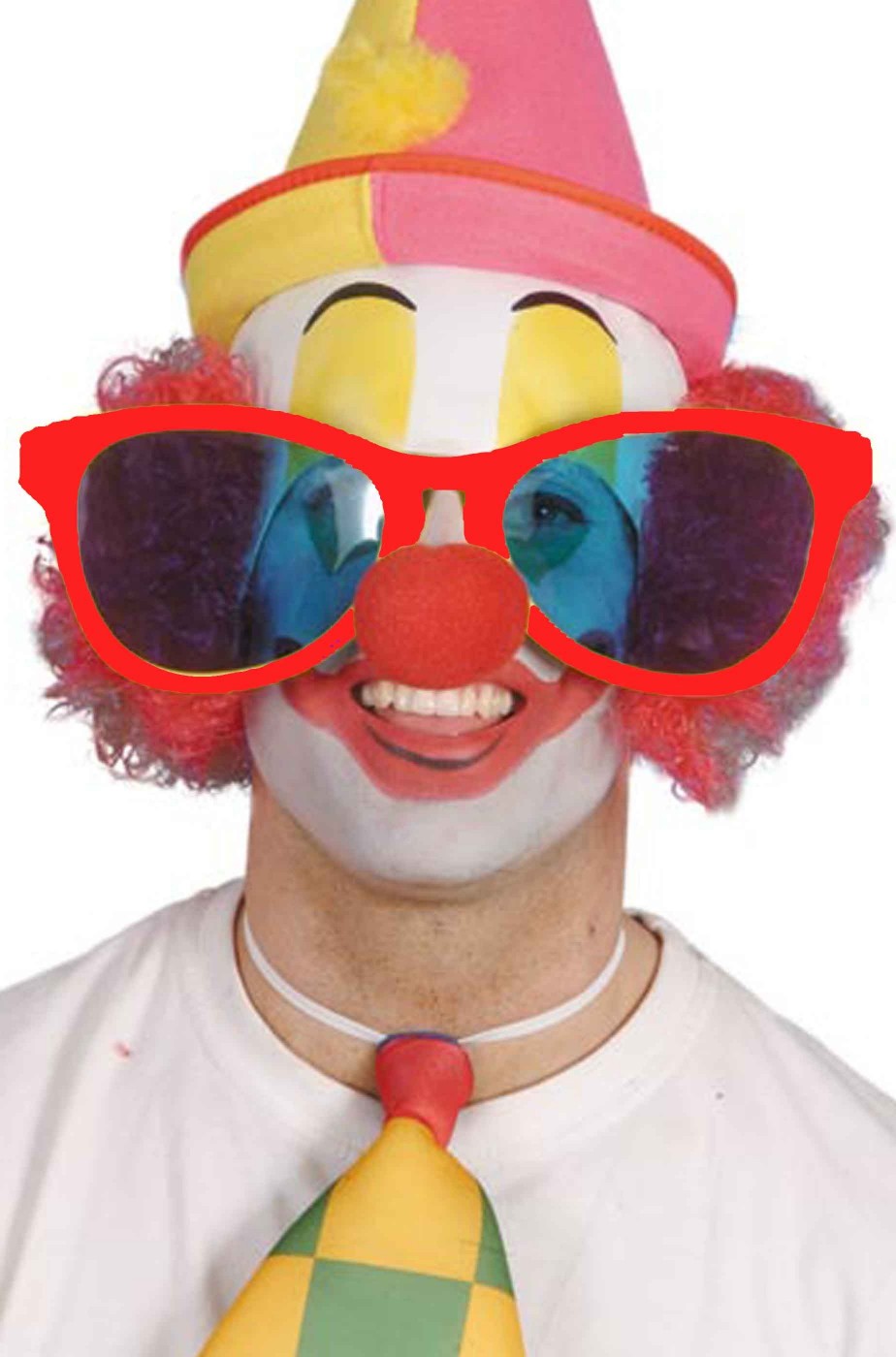 Grandi occhiali da clown o pagliaccio jumbo