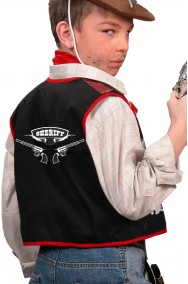 Gilet costume di carnevale cowboy bambino