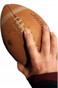 Palla ovale da football americano vintage di cuoio cooper