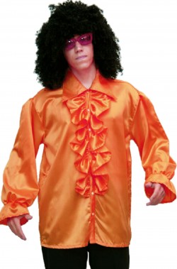 Camicia anni 70 uomo arancione