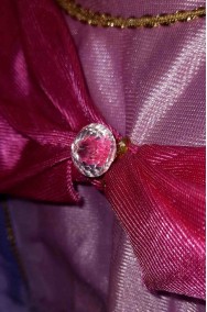 Diamante finto vestito di carnevale damina rosa