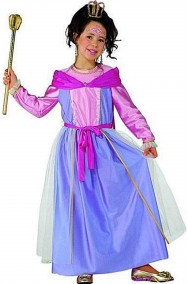 Vestito di carnevale principessa rosa bambina damina