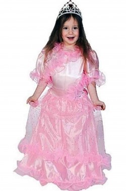 Vestito di carnevale da principessa rosa