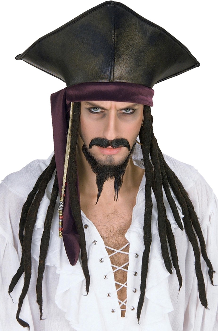 Cappello di Jack Sparrow Pirati dei Caraibi con trecce