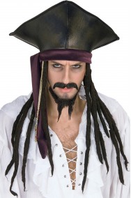 Cappello di Jack Sparrow Pirati dei Caraibi con trecce