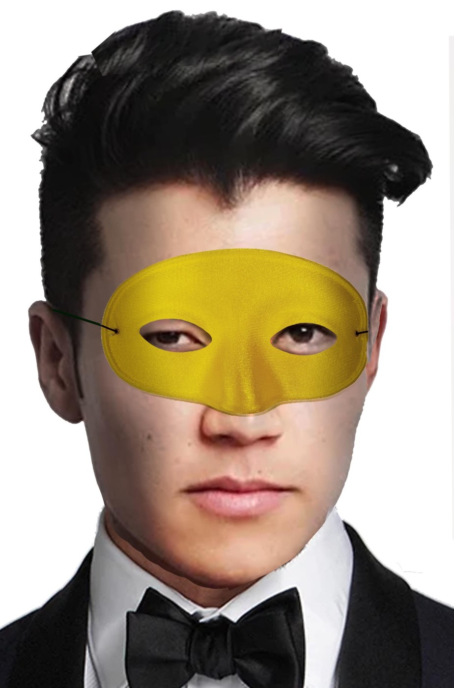 Maschera di carnevale da viso economica gialla