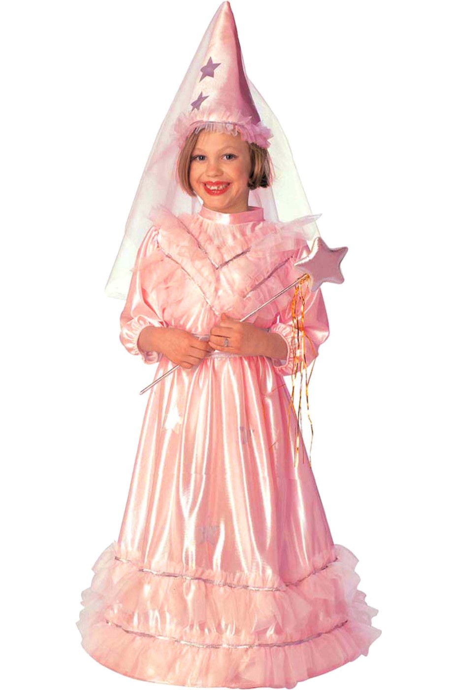 Vestito di carnevale bambina fata rosa magica con grande gonna