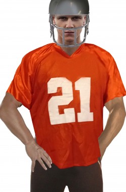 Maglia da football americano rossa con numero 21