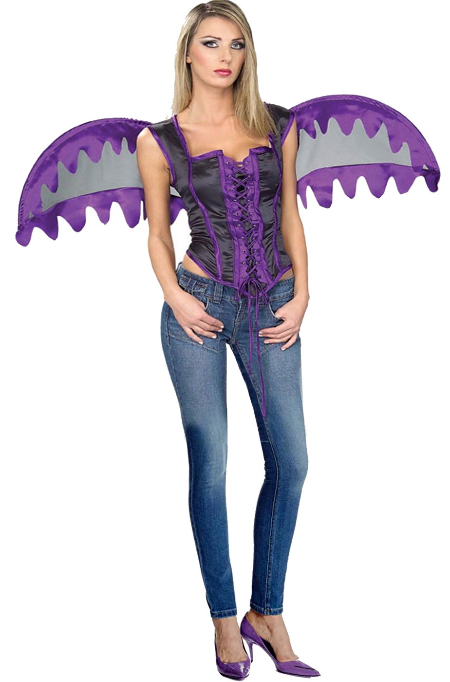 Set costume halloween donna da angelo viola