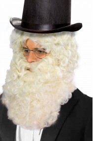 Parrucca barba e baffi professore nobile vittoriano bionda