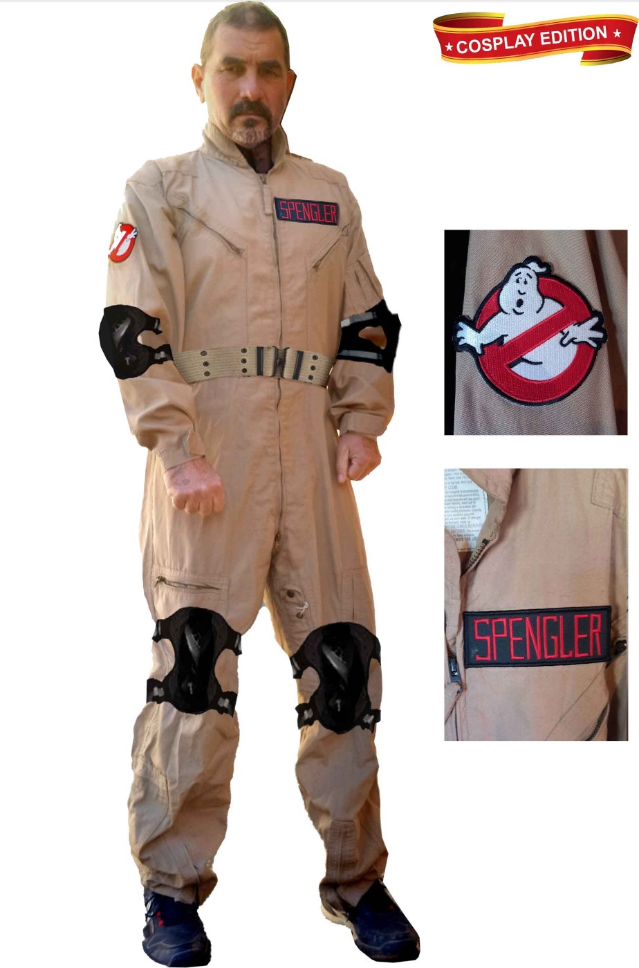 Vestito ghostbusters adulto replica cosplay Egon Spengler