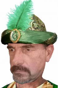 Cappello Re Magi o principe arabo con piuma