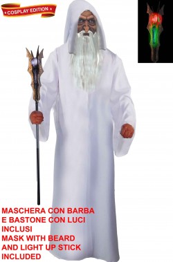 Costume cosplay Mago Saruman adulto