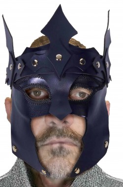 Maschera guerriero medievale fantasy cavaliere nero