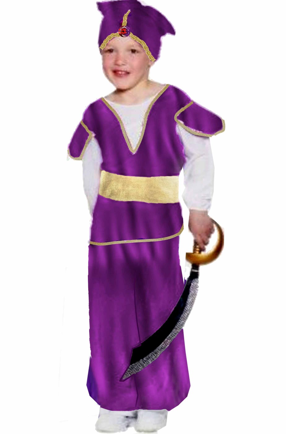 Vestito di carnevale bambino Aladino principe arabo