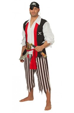 Vestito di carnevale da Pirata Uomo bucaniere