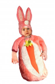 Vestito sacconanna neonato da coniglietto rosa