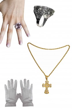 Set accessori per vestito da Papa o cardinale