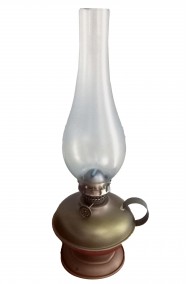 lampada a olio d'epoca di metallo