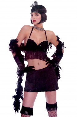 vestito di carnevale anni 20 donna nero