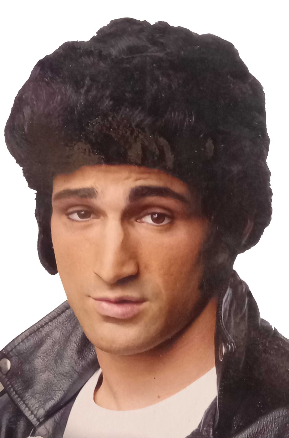 Parrucca Da Lottatore Sumo Uomo - Nera Con Fiocco, Costume Divertente Per Feste E Carnevale - Foto 4