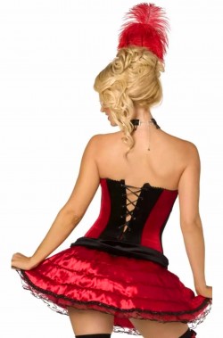 Abito Moulin Rouge rosso e nero ballerina