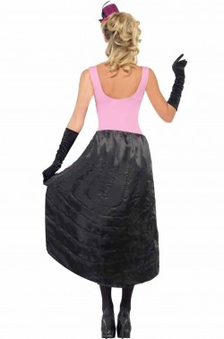 vestito da ballerina di can can rosa e nero vista posteriore