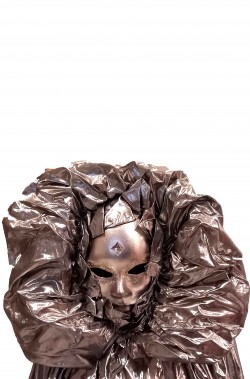 Maschera di carnevale di Venezia misteriosa argento