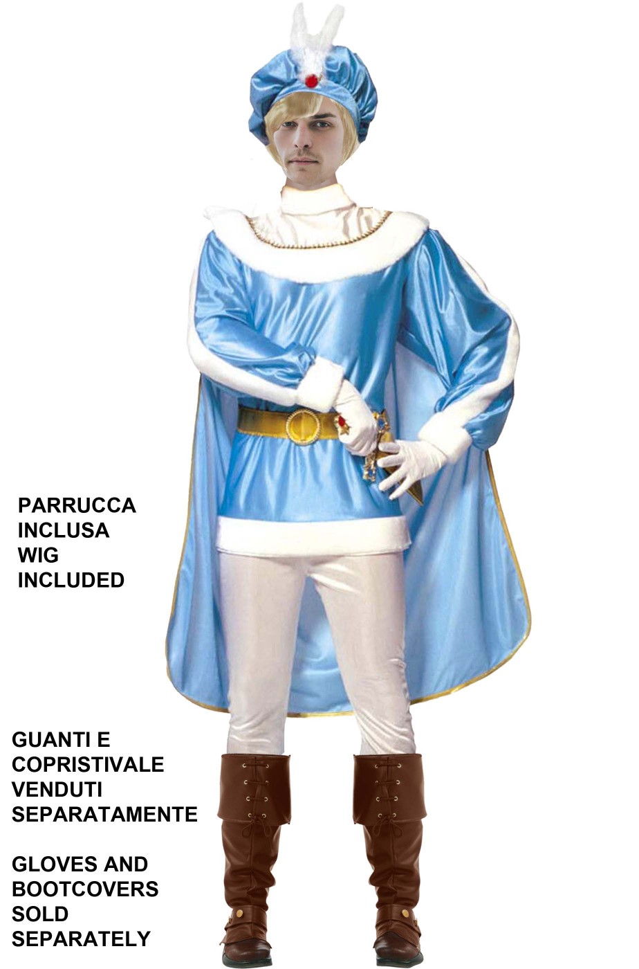 Principe Azzurro Vestito Carnevale Cenerentola Prince Charming