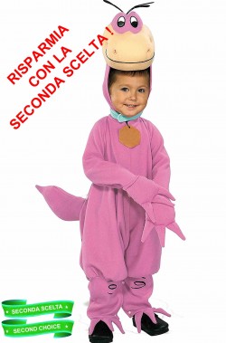 Costume Carnevale Ragazza Bambina Vestito Wilma Antenati Flintstones Tg  5-12